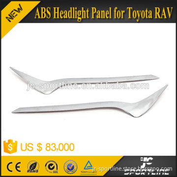 2PCS/SET ABS Chrome HeadLight Panel for Toyota RAV4 14-15